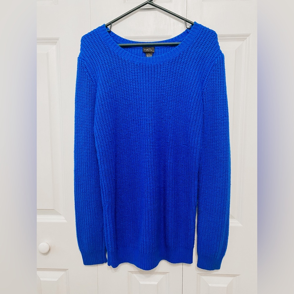🖤 Rue 21 | Women’s Large Blue Knit Sweater | GUC